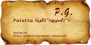 Paletta Gyöngyvér névjegykártya